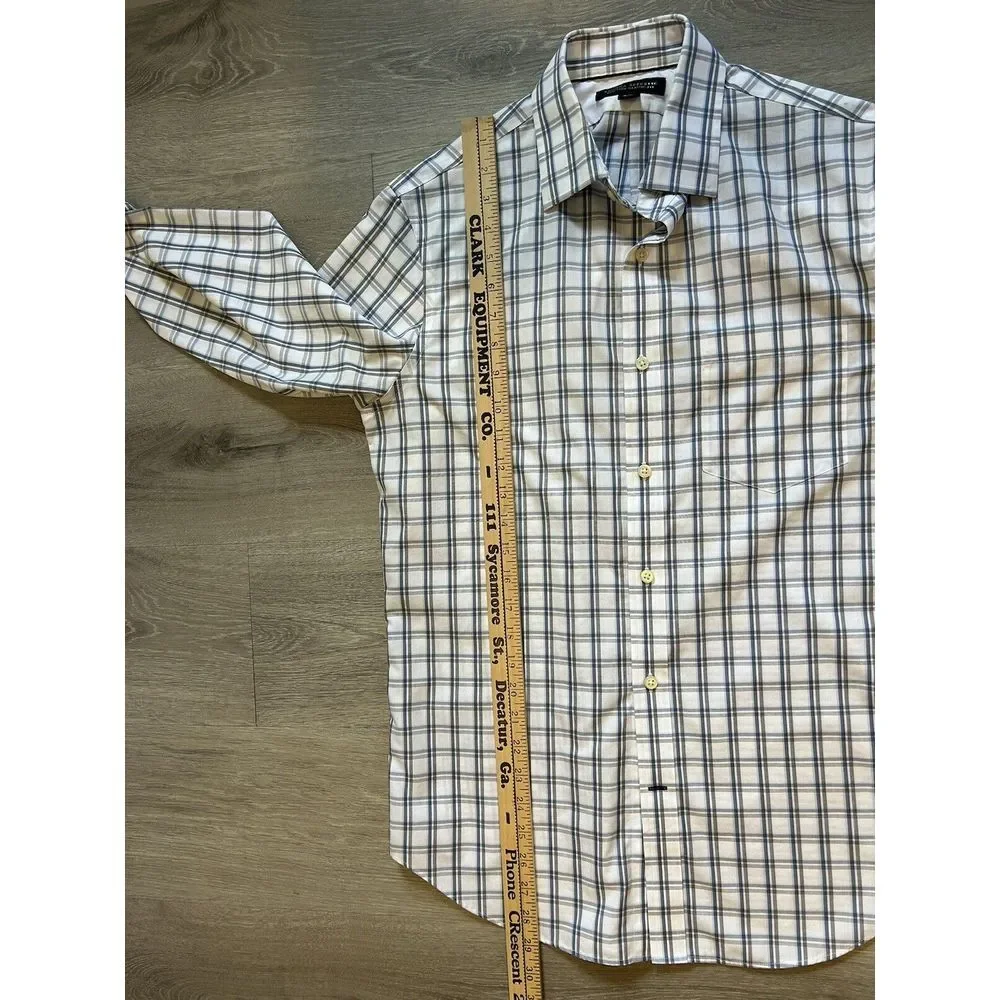 Banana Republic Men's Button‎ Up Shirt S Classis Fit Non-Iron Plaid 100% Cotton